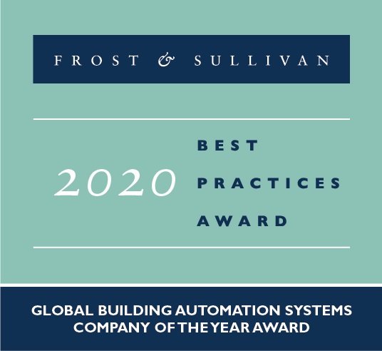 Delta Controls, компания группы Delta, получает награду «Международная компания по разработке систем автоматизации зданий» 2020 года от компании Frost & Sullivan